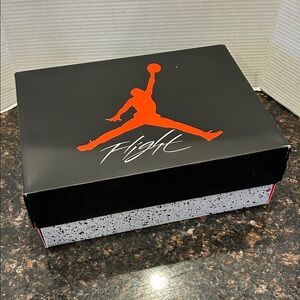 Nike Black Empty Shoe Box with Red Jumpman and White Flight Script Size 12
